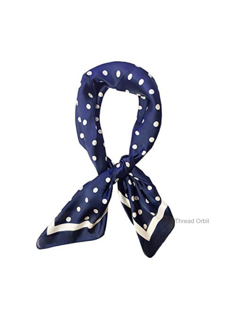 Satin Silk Scarf 35x35 Square Polka Dot Large Hair Wrap Bandana Neckerchief